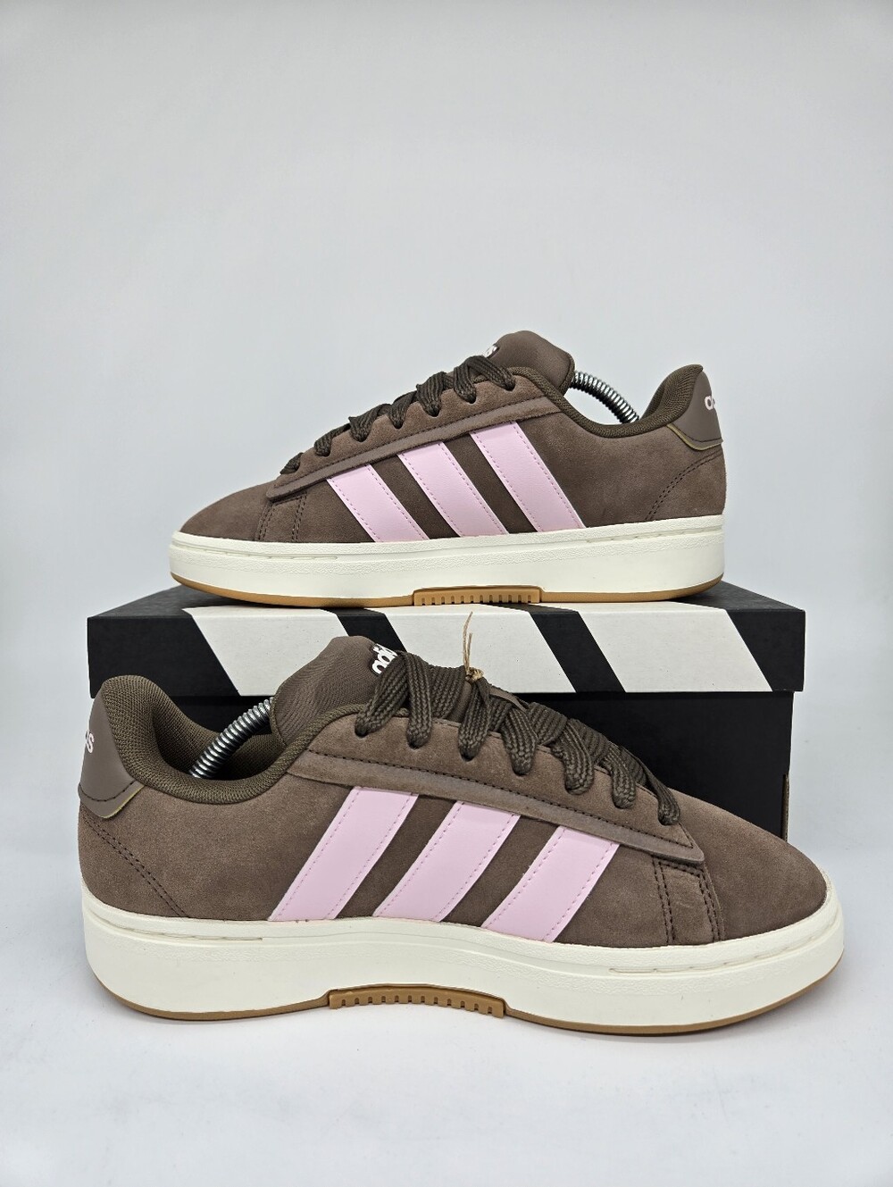 adidas Women's Grand Court Alpha JR0541 Earth Strata Clear Pink Shoes Size 8 - Picture 4 of 8